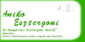 aniko esztergomi business card